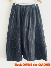 Black COMME des GARCONS　ブラックコムデギャルソン　スカート　～XSサイズ　ブラック×ホワイト　ひざ丈　カジュアル　大人　送料込み　6460218のサムネイル