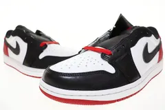 ナイキ NIKE AIR JORDAN 1 RETRO LOW OG WHITE BLACK VARSITY RED 26.5cm CZ0790-106 エア ジョーダン ロー ホワイト ブラック バーシティ レッド つま黒 【中古】▲■250702