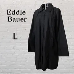 Eddie Bauer 　エディバウアー　ナイロンコート　黒　ブラック　レディスL