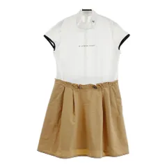 サイズ：40 LANVIN SPORT ランバン スポール  異素材切替 半袖ワンピース  ベージュ系 [240101584756] ゴルフウェア レディース ストスト