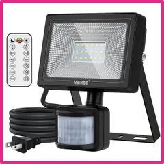 10 MEIKEE センサーライト【2024年改良 リモコン操作】人感センサーライト 屋外 常時点灯機能 無段階調光 10w 投光器 6500K 1000ルーメン フラッドライト 昼白色 超高輝度 PIR人感 検出距離調整 駐車場 玄関灯 倉庫 屋内 町内の防