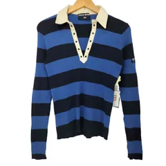 ポロスポーツラルフローレン POLO SPORT RALPH LAUREN 90s 星条旗タグ ラガー ボーダー プルオーバー リブニット レディース import：M 