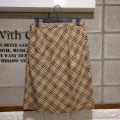 バーバリー ブルーレーベル ウール チェック スカート 38