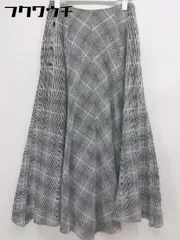 ◇ URBAN RESEARCH Sonny Label アーバンリサーチ チェック ロング フレア スカート サイズ36 ブラック系 レディース 【中古】 【1104230001901】