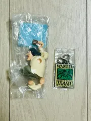 ONE PIECE BANDAI ミニフィギュア 古典グッズ 黒ひげティーチ & 旧作画 金属キーホルダー