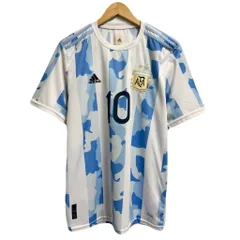 adidas アディダス AEROREADY エアロレディ アルゼンチン代表 2021 ホーム メッシ ゲームシャツ ユニフォーム 半袖 白×水色×多色 Lサイズ No.L598