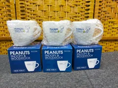 【未使用/非売品】スヌーピー マグカップ 3個セット PEANUTS SNOOPY & WOODSTOCK 箱付き