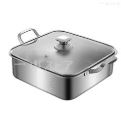 両手鍋 仕切り 付き 2食鍋 ステンレス だし汁 冬鍋 火鍋 鴛鴦鍋 卓上二食鍋 鍋パーティに最適 中華火鍋 調理器具 2種類の味を同時に楽しめ