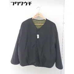 ■ Chaco closet チャコクローゼット リバーシブル ジップアップ ボア ジャケット サイズF ブラック カーキ レディース 【中古】 【1106080012274】