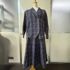 【Burberry】シャツ スカート セットアップ チェック ネイビー