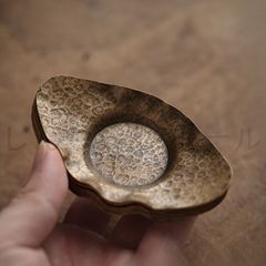 【新品・未使用】銅製 茶托(元宝)3点セット