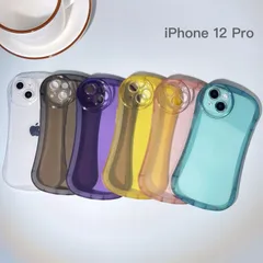 iPhone12 Pro アイフォン12プロ 対応 スマホケース くびれ クリアカラー カバー レンズ保護 クラフト素材カバー おしゃれ かわいい 韓国 スマホケース TPU ソフト 透明