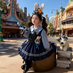 【新作】ズートピア ジュディ cosplay アクセサリー ウサギ刑事 ヘアバンド ヘアバンド ネクタイ ソックス ピストル