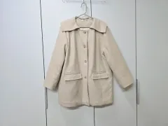 キッズ キルティング裏地 オートミール オーバーサイズ フィット コート JL(155)