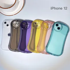 iPhone12 アイフォン12 対応 スマホケース くびれ クリアカラー カバー レンズ保護 クラフト素材カバー おしゃれ かわいい 韓国 スマホケース TPU ソフト 透明