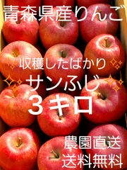 青森県産りんご　サンふじ3キロ　家庭用