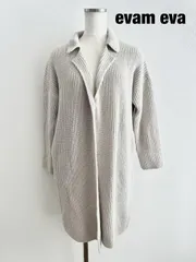 evam eva　エヴァムエヴァ　カーディガン　日本製　F（フリー）　ベージュ　カシミヤ混　ロング　シンプル　綺麗め　カジュアル　送料込み　6460213のサムネイル