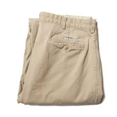 90's ポロラルフローレン 2タック コットン チノパンツ (36×30) カーキ ポロチノ チノパン 90年代 旧タグ オールド アンドリューパンツ アメリカ古着 USED ビンテージ ヴィンテージ