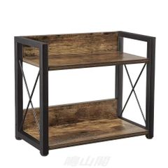 棚板高さ調節可 デスク収納 2段 机上台 キッチン収納 ラック 調味料ラック ノート 本棚 パソコン台 卓上 卓上 (復古 幅33×奥行16×高さ26㎝)