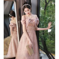 エレガント 高級感 デザイン ドレス 司会・結婚式・成人式・パーティー用