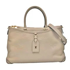 LOUIS VUITTON ルイヴィトン モノグラム アンプラント トリアノンMM 2way ハンドバッグ M46504 トゥルトレール ベージュ レザー ゴールド金具 レディース