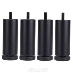 新品 4本アルミ合金家具脚ソファソファテーブルキャビネットTVスタンド脚黒18cm