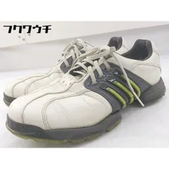 ◇ adidas アディダス ゴルフ スニーカー シューズ サイズ25.5cm ホワイト ブラック系 メンズ  【1109220012714】