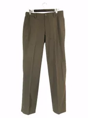 ユキトリイ YUKI TORII パンツ スラックス センタープレス ストライプ 綿混 ブラウン sizeW91