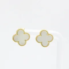 ヴァン・クリーフ＆アーペル(Van Cleef & Arpels) ヴィンテージアルハンブラ ピアス マザーオブパール K18イエローゴールド(K18YG) スタッドピアス ゴールド
