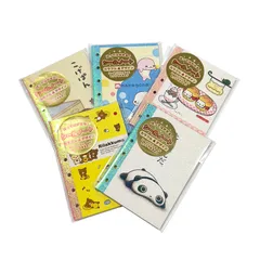 サンエックス シールマーケット 6穴 シール帳 リラックマ / にゃんにゃんにゃんこ / こげぱん / たれぱんだ / まめゴマ