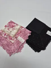 【新品】レディースハンカチ セット 約50㎝以上 やや大判サイズ レース縁取り