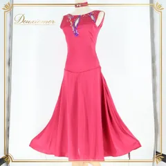 社交ダンス 衣装 ワンピース ドレス 光沢 無地 軽い 薄い パーティ 発表会 パーティドレス かわいい 高級感 ピンク系 エレガント フェミニン おしゃれ ダンス衣装 上品 ステージ衣装 レディース