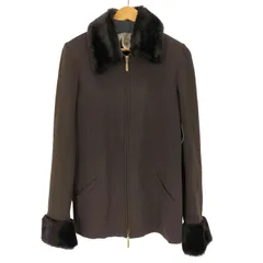 エスカーダ ESCADA カシミヤ混 襟ファー ニットジャケット レディース JPN：38 のサムネイル