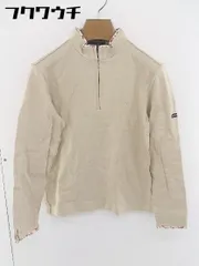 ◇ ◎ 23区 SPORT ニジュウサンクスポーツ ハーフジップ 長袖 プルオーバー サイズ1 ベージュ レディース  【中古】 【1111250008001】