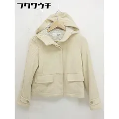 ◇ UNITED ARROWS PINK LABEL ウール ショート丈 長袖 パーカー ジャケット サイズ M アイボリー レディース  【中古】 【1112010025603】
