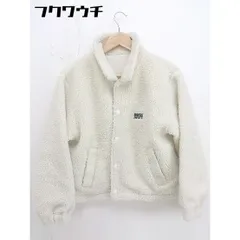 ■ DISCUS ATHLETIC ディスカス アスレティック ボア リバーシブル 長袖 ジャケット サイズF ホワイト系 レディース  【中古】 【1112060002722】