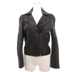 ステュディオス STUDIOUS 美品 ライダース ダブル レザージャケット 0 黒 ブラック /YJ