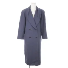 アルトカポット ALTO CAPPOTTO ショールカラーコート ロング ダブル カシミヤ 肩パッド 9R 紫 パープル /MN6 ■GY18