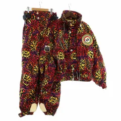 ゴールドウイン GOLDWIN スキーウェア タグ付き セットアップ 上下 アウター パンツ スノーボード ウィンター アニマル柄 ヒョウ柄 ロゴ 0 L マルチカラー ■GY18 /MQ