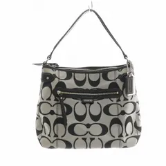 コーチ COACH トートバッグ ハンドバッグ キャンバス レザー 皮革 シグネチャー ロゴ ラメ 灰 グレー F23918 /MP ■GY11