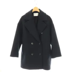 ユナイテッドアローズ UNITED ARROWS メルトンPコート ウール ロング 黒 ブラック /AT ■OSのサムネイル