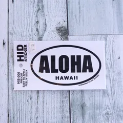 ALOHA  ステッカー  ハワイ 楕円 ハワイアン雑貨 HAWAII シール 防水 デカール HID＜HIS-006＞
