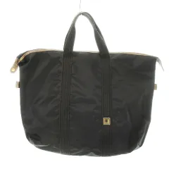 ダンヒル dunhill ボストンバッグ ナイロン レザー ロゴプレート 黒 ブラック /MN9 ■GY18