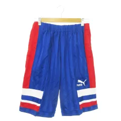 プーマ PUMA 90's ヴィンテージ ハーフパンツ ジャージ 配色 ロゴ サッカー O LL 青 ブルー /AO11