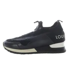 ルイヴィトン LOUIS VUITTON ランアウェイ ラインスニーカー スリッポン 38 ブラック 1AHB3GF /YO1 ■S