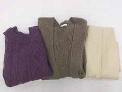 ■ 《 Aquagirl まとめ売り3点セット 38＆Mサイズ相当混合 ニット セーター カーディガン スカート レディース 》  【1203180007534】