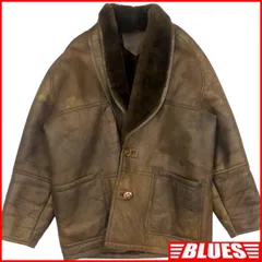 ムートンジャケット ムートンコート XL 茶 レザー メンズ 古着 裏ボア ムートンアイテム一覧←SEULB屋着古← TN2022