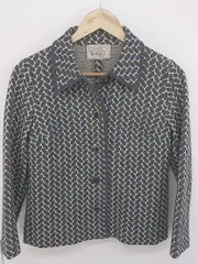 ◇ WAKO GINZA TOKYO 総柄 長袖 ジャケット アイボリー グレー レディース  【1203310009681】