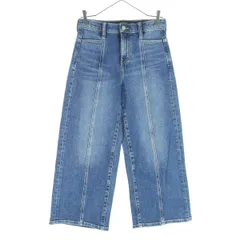 美品 Banana Republic バナナリパブリック ワイドデニムパンツ w26 ブルー 七分丈 レディース 古着