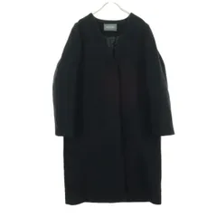 Spick and Span スピックアンドスパン 長袖 ノーカラーコート 38 ブラック レディース 古着